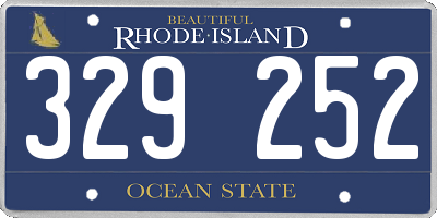 RI license plate 329252