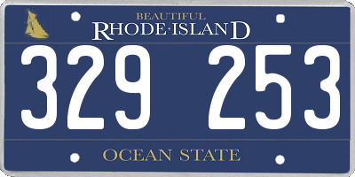 RI license plate 329253