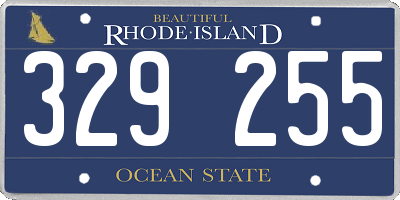 RI license plate 329255