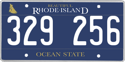 RI license plate 329256