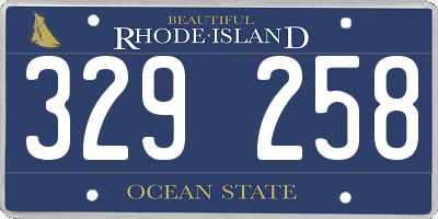 RI license plate 329258