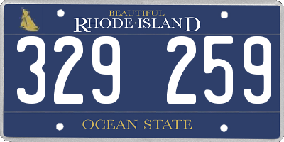 RI license plate 329259