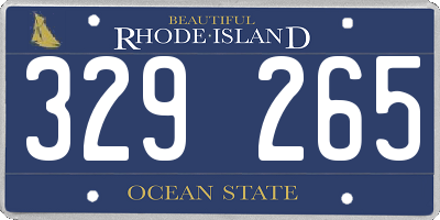 RI license plate 329265