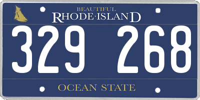 RI license plate 329268