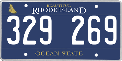 RI license plate 329269