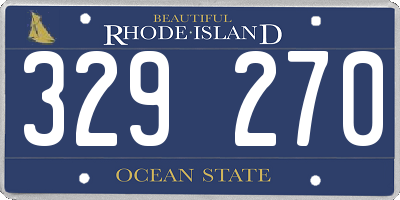 RI license plate 329270