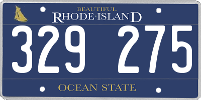 RI license plate 329275