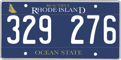 RI license plate 329276