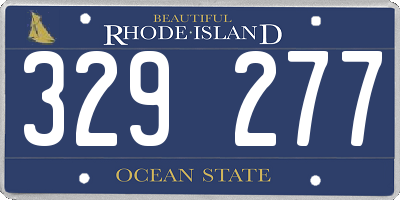 RI license plate 329277
