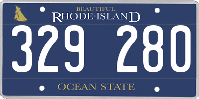 RI license plate 329280