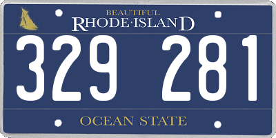 RI license plate 329281