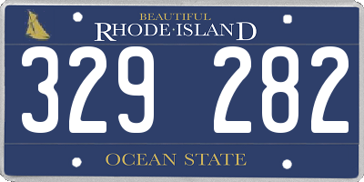 RI license plate 329282