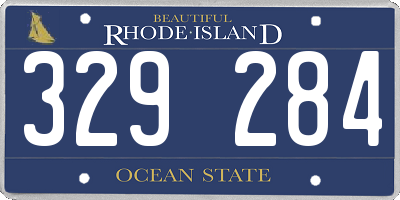 RI license plate 329284