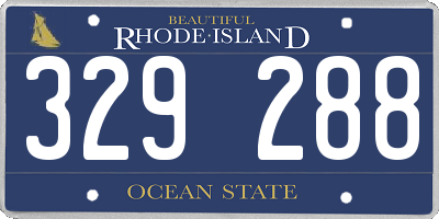RI license plate 329288