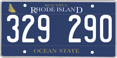 RI license plate 329290