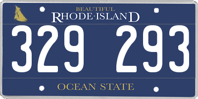 RI license plate 329293