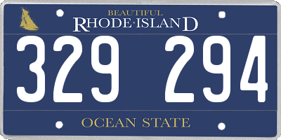RI license plate 329294