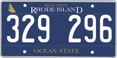 RI license plate 329296