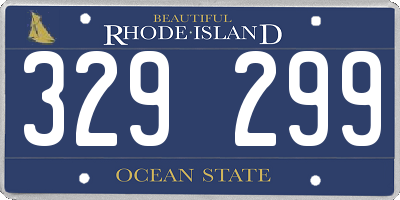 RI license plate 329299
