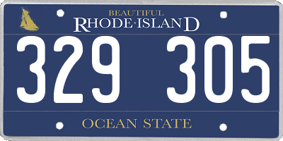 RI license plate 329305