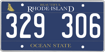 RI license plate 329306