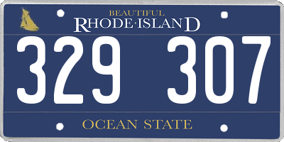RI license plate 329307
