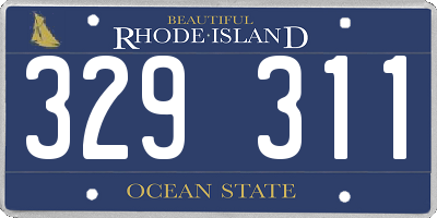 RI license plate 329311