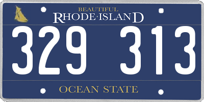 RI license plate 329313