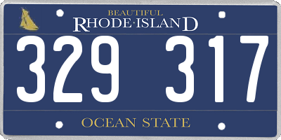 RI license plate 329317