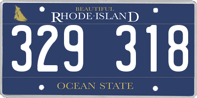RI license plate 329318