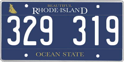 RI license plate 329319