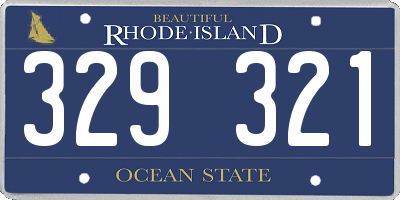 RI license plate 329321