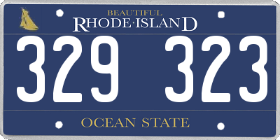 RI license plate 329323
