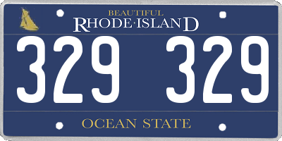 RI license plate 329329