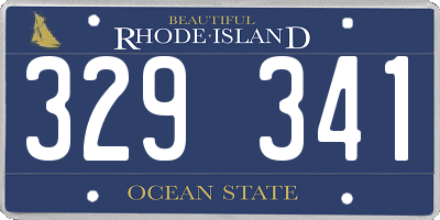 RI license plate 329341