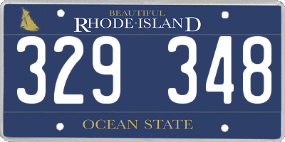 RI license plate 329348