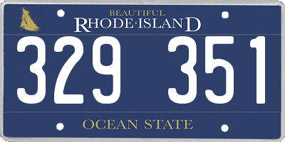 RI license plate 329351