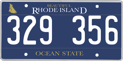 RI license plate 329356