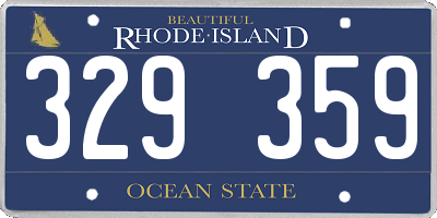 RI license plate 329359