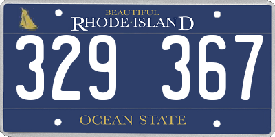 RI license plate 329367