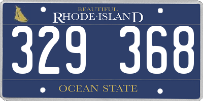 RI license plate 329368