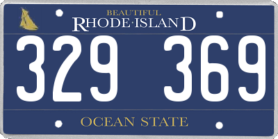 RI license plate 329369