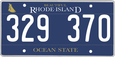 RI license plate 329370