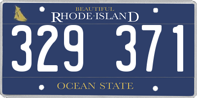 RI license plate 329371