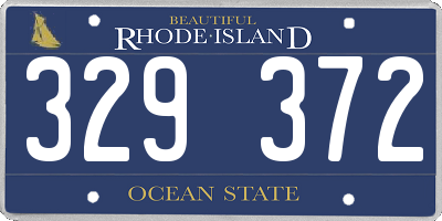 RI license plate 329372
