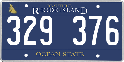 RI license plate 329376