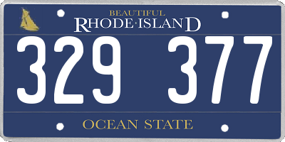 RI license plate 329377