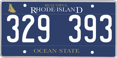 RI license plate 329393