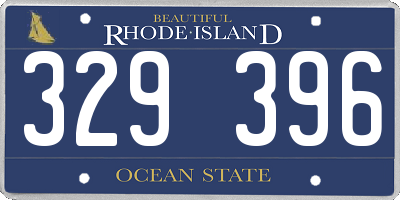 RI license plate 329396