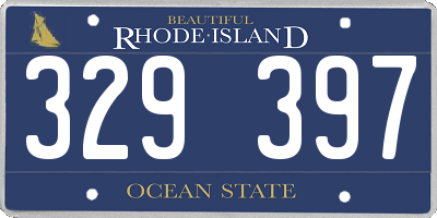 RI license plate 329397